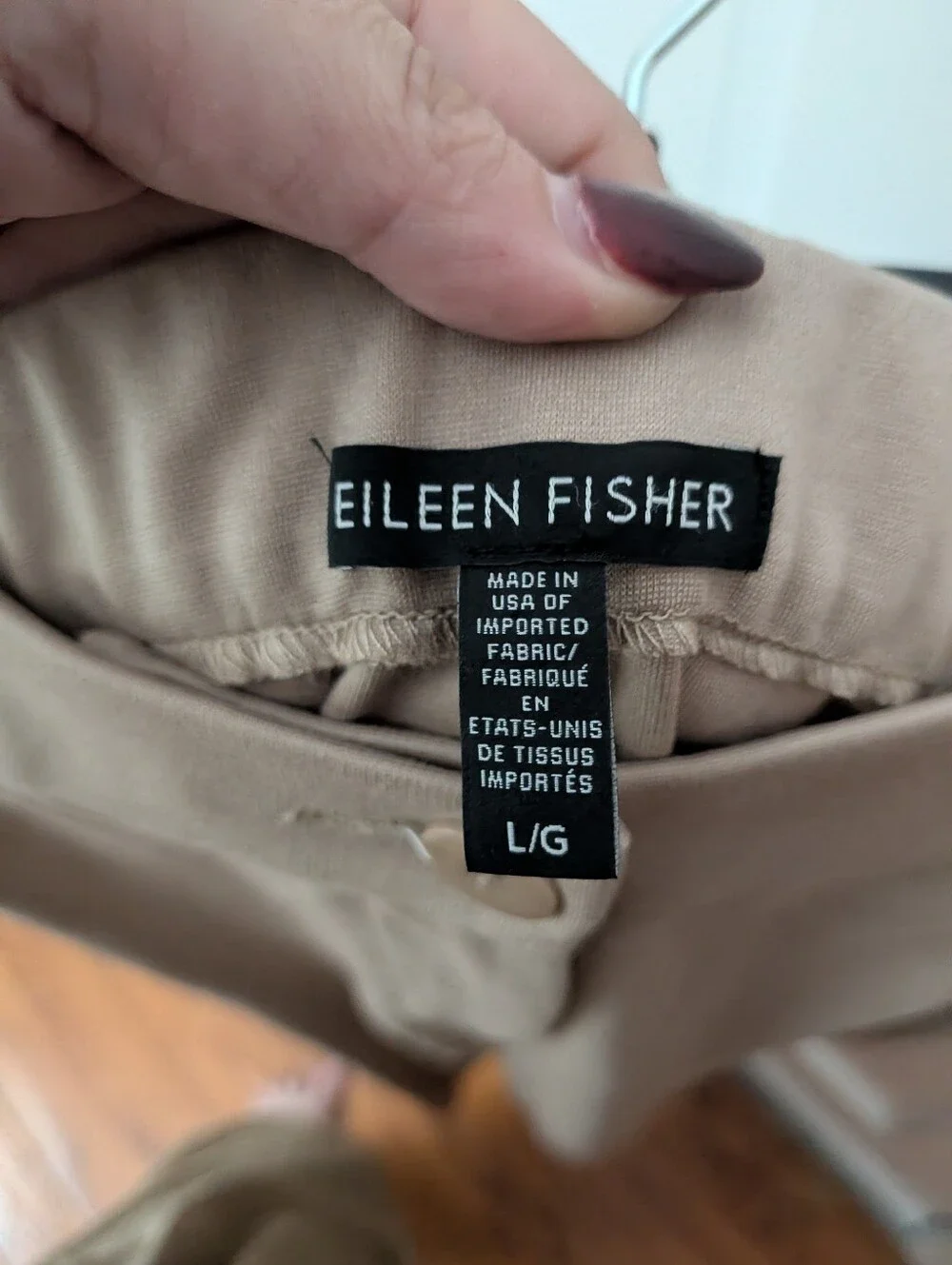 Eileen Fisher Flex Tencel Ponte Straight Pants Bramble Tan Size L